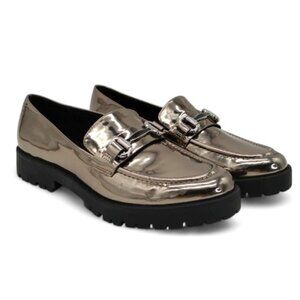 Bandolino Metallic Women’s Loafers with Black Soles